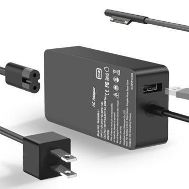 Imagem de Surface Pro Charger, 65W Power Supply Adapter for Microsoft Surface Pro 3/4/5/6/7/X, Compatible with Surface Laptop 1 2 3 Surface Go 1 2 Surface Book Laptop/Tablet Charger