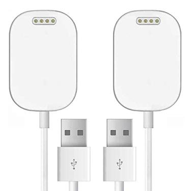 Imagem de Carregador para relógio Gizmo 3 2 1, cabo de carregamento de substituição USB magnético para relógio inteligente Gizmo Kids 100 cm (pacote com 2, branco)