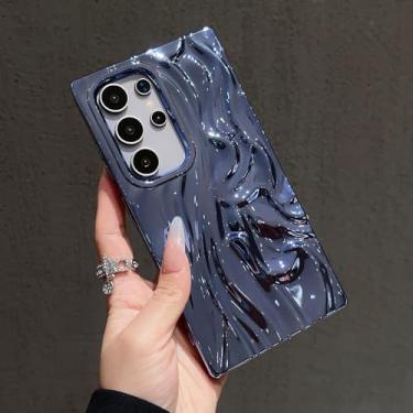 Imagem de Capa de telefone 3D Wrinkles para Samsung Galaxy S25 S24 S23 FE Plus Fashion Capa de silicone macio galvanizada à prova de choque, 2, para Galaxy S25Plus
