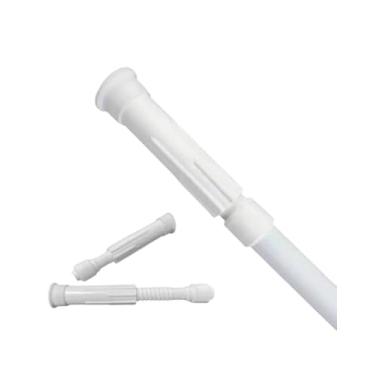 Imagem de Varão Extensivo Ajustável Para Cortina de Box Banheiro Suporte Extensor Branco (0,90cm a 1,05m)