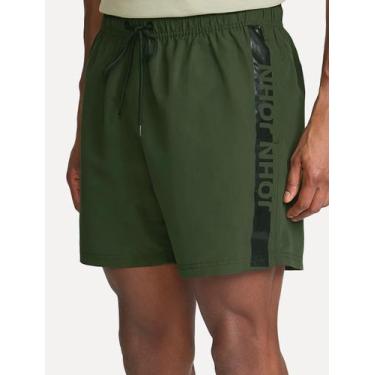 Imagem de Short John John Masculino Bora Verde Militar, L/G