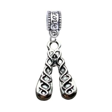 Imagem de Berloque para sapatilhas de balé – Joias de dança para dançarinos e amantes de balé – Compatível com pulseiras Pandora, Chamilia, Troll e Europeias – Presente para bailarinas