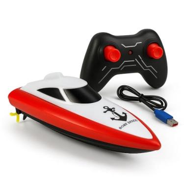 Imagem de Lancha Elétrica Brinquedo Aquático Controle Remoto