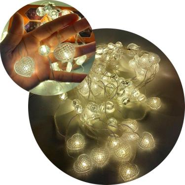 Imagem de Pisca Cortina Corações Natal 80 Lâmpadas LED 110-220v 3x1M