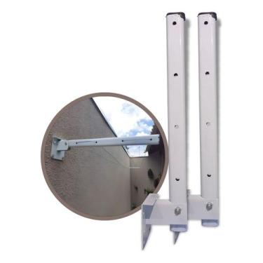 Imagem de Varal Em Aço Dobrável com 20 Metros Cabo Aço Encapado Cor Branco - NoB