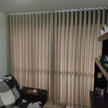 Imagem de Cortina Alto Padrão De Linho Com Microfibra Varão Trilho Suiço 4,00x2,