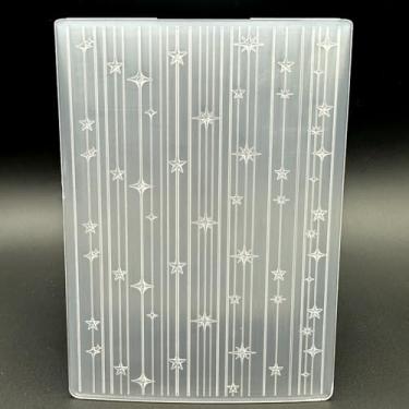 Imagem de Pasta de plástico em relevo 3D, textura de estrelas estereoscópicas, 12 x 17 cm para fazer cartões, faça você mesmo, scrapbook, papel, artesanato, artesanato, scrapbook, artes, decoração