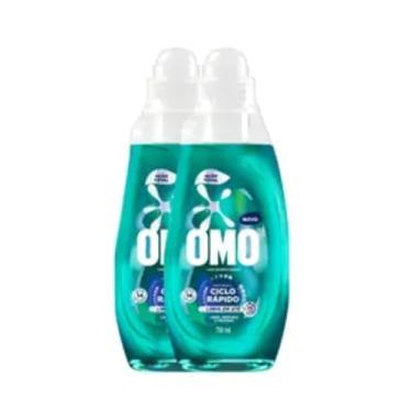 Imagem de Lava Roupas Líquido Omo Detergente Líquido, Ciclo Rápido, Verde, 750ml, 2 Unidades