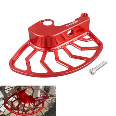 Imagem de NICECNC Protetor De Freio A Disco Dianteiro Vermelho Compatível Com Garfos Alumínio Kyb Beta 125/200/250/300 Rr 2 Tempos Race Edition 2023-2024 6061-T6. Veja Montagem.
