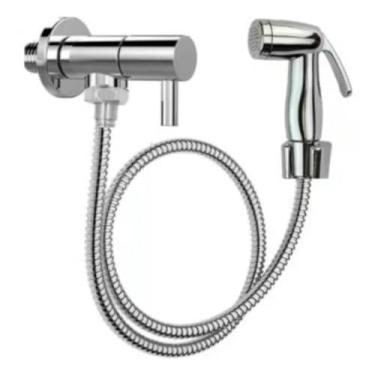 Imagem de Ducha higiênica de Metal Cromado com Mangueira Flexível, Sistema de Gatilho