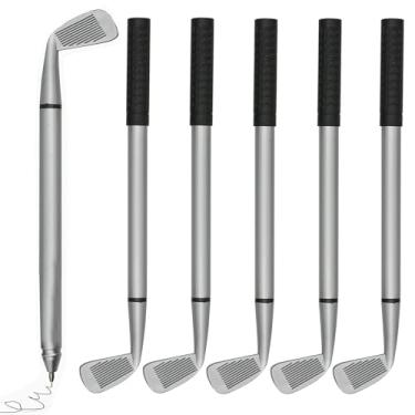 Imagem de Maydahui 45 peças caneta esferográfica de golfe mini tacos de golfe canetas tinta gel preta para golfistas meninos chefes acessórios de mesa de escritório legais