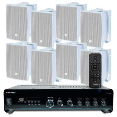 Imagem de Som Ambiente Bluetooth Tv Usb Academia Lojas Empresas + 8 Caixas Jbl P