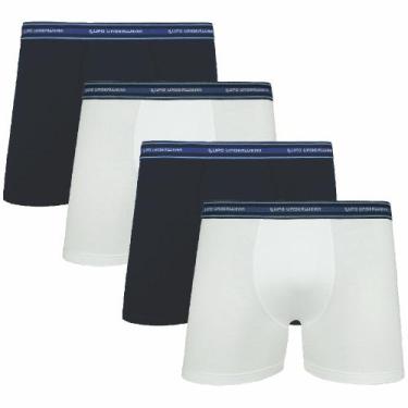 Imagem de Kit 4 - Cuecas Boxer Masculina Algodão com Elastano Lupo Adulta Confor