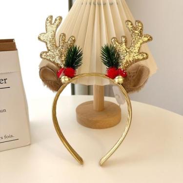 Imagem de Bandana Christmas Elk Antlers Glitter para mulheres e meninas - Merrim