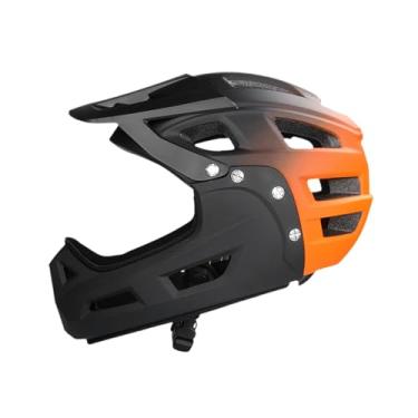 Imagem de UGPLM Capacete de bicicleta para adultos, capacete de ciclismo respirável, patinação, snowboard para homens e mulheres, skate confortável com aba de chapéu, Laranja Preto