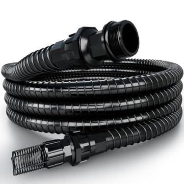 Imagem de FOTING Kit de mangueira de sucção de 3 m x 2,5 cm com válvula de retenção para jardim de irrigação de poços rasos