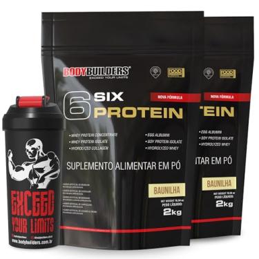 Imagem de Kit 2x 6 Six Protein Baunilha 2kg + Coqueteleira – Bodybuilders