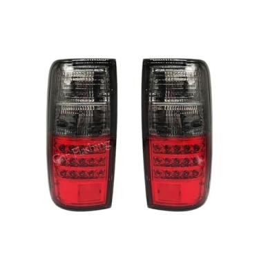 Imagem de 2PCS Conjunto de luz traseira de freio compatível com Toyota Land Cruiser FJ80 LC80 FZJ80 1991-1997 Refletor Lâmpada de advertência Acessórios para carro(Red and Black)
