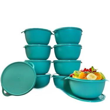 Imagem de KIT POTES COZINHA 10 POTE REDONDOS 500ML (blue)