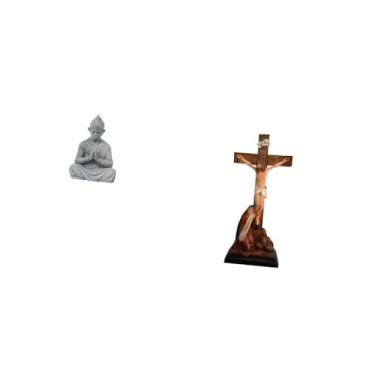 Imagem de Fenteer Estátua de Buda, Macaco, Sol, Wukong, Escultura Colecionável para Pátio de Hotel, Quintal, Jesus, Mãe Maria, Ornamento Religioso Católico, Artesanato