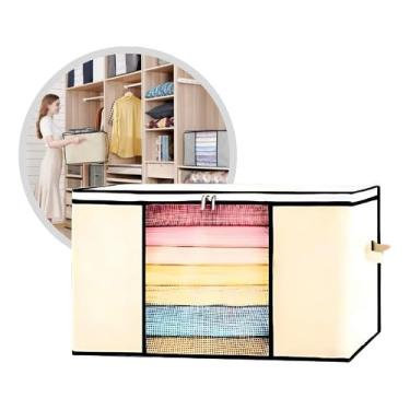 Imagem de VB HOME ORGANIZADORES, Caixa Saco Organizador Multiuso Anti Mofo Para Edredom King Cobertores Roupas De Cama E Banho Travesseiros Dobrável G