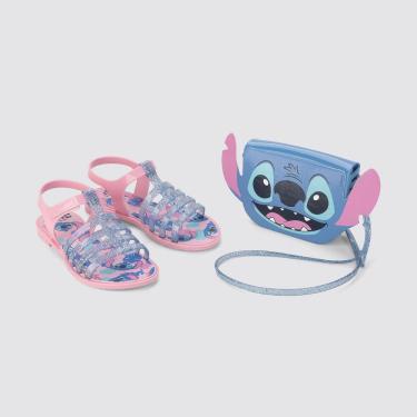 Imagem de Sandália Menina Grendene Kids com Bolsa Stitch Rosa 23199