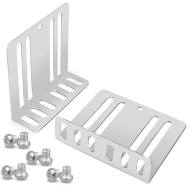 Imagem de Kit de instalação Double DIN, suporte de montagem universal para rádio/leitor de DVD/gaiola de encaixe, estrutura de montagem estéreo para carro com parafusos, 7 x 7 x 2 cm