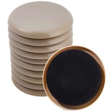 Imagem de 10 peças almofadas de móveis 89 x 10,5 mm bege espuma EVA almofadas planas redondas móveis porta-copos protetor de chão para cadeira sofá cama sofá mesa armário necessidades de mudança escritório em