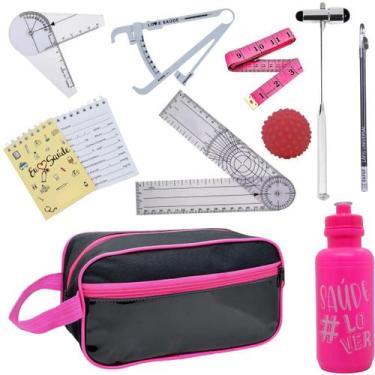Imagem de Kit Fisioterapia Trena Imc Goniômetro Grande Pequeno Fita - LOVE SAUDE