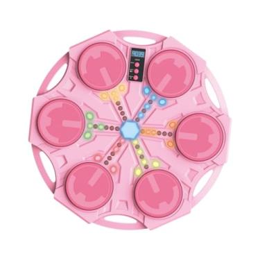 Imagem de IEUDNS Máquina de boxe inteligente, alvo de parede, resposta de treinamento, alvo de parede, máquina de almofada de socos doméstica para treino de, Rosa