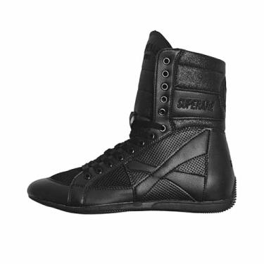 Imagem de Tênis de boxe Superare – Botas de combate MMA Kick Boxing Pro e tênis de treino para treino masculino e feminino, Preto, 37 BR