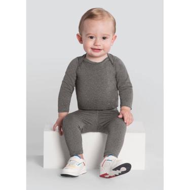 Imagem de Body bebê unissex térmica leve Brandili Baby-CINZA