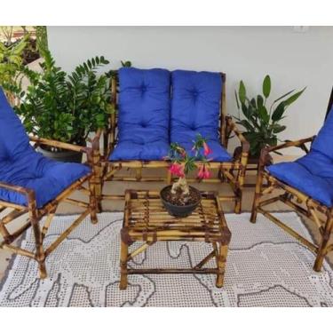 Imagem de Lindo Kit de de sofá de bambu Jogo de sofá de bambu cadeiras poltronas