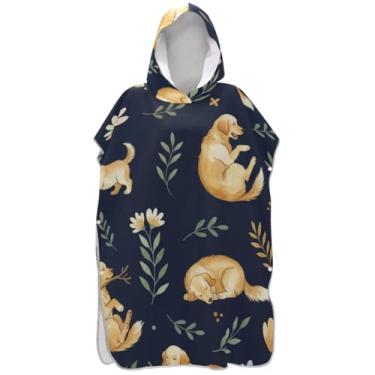 Imagem de Joisal Lindo poncho de surfe marinho para adultos trocador com capuz toalha de natação bonito plus size unissex adulto poncho com capuz