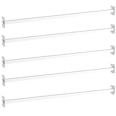 Imagem de Kit 5 Porta Gancheiras Gondola Fit 90Cm Tubo Quadrado Branco - Amapa