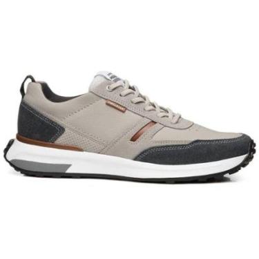 Imagem de Sapatênis Pegada Casual em Couro 110751-09 Masculino Cinza-Masculino