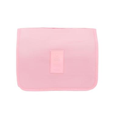 Imagem de Necessaire de Viagem com Cabide e Divisórias – Bolsa Organizadora de Maquiagem e Cosméticos Feminina e Unissex | Grande Espaço para Shampoo, Perfumes e Itens de Higiene Pessoal