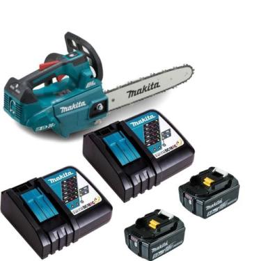 Imagem de Motosserra A Bateria 5ah 18v + 18v Makita Duc306z Carregadores Rápido