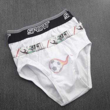 Imagem de Cueca Infantil de Viscolycra Cor:BrancoTamanho:M - Saulo Lingerie, Bra