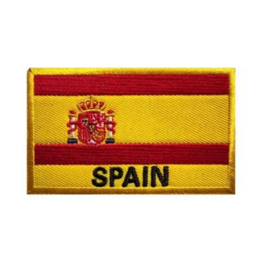 Imagem de Emblema Tático Militar Bordado Da Bandeira Da Espanha Com Fecho De Gan