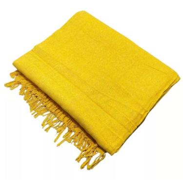 Imagem de Manta Para Sofá 2 E 3 Lugares Super King Luxo Gigante 3,00x1,80 Cobertor Capa De Sofa E Cama Grande Amarela