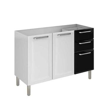 Imagem de Balcão de Cozinha IG3G2-120 Sem Tampo Társila Itatiaia Preto, Preto