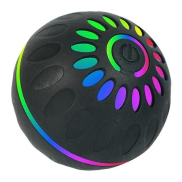 Imagem de Ｂｅｓｇａ Bola Inteligente Interativa para Cães, Brinquedo Automático com Rolamento, Bola Móvel Recarregável via USB com Luzes Coloridas para Quintal e Jardim, Preto