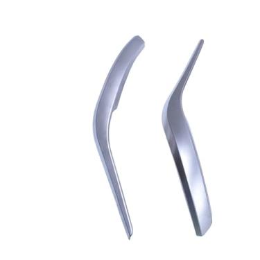 Imagem de Maçaneta do painel da porta interna do carro, esquerda e direita, apoio de braço da porta, guarnição, bege, preto, compatível com BMW X1 E84 2010-2016(Silver 2)