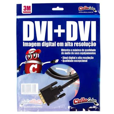 Imagem de Cabo DVI para DVI - 3 Metros - Cirilo Cabos