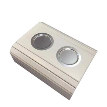 Imagem de Kit 02un Esteiras Braço Sofá Branca Porta Copo Alumínio