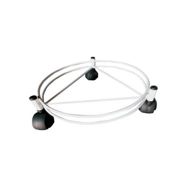 Imagem de Suporte De Botijao E Vaso Epoxi Branco Com Rodizio - Cor: Branco