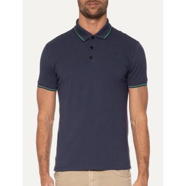 Imagem de Polo Ellus Masculina Piquet Classic Easa Friso Azul Marinho-Masculino
