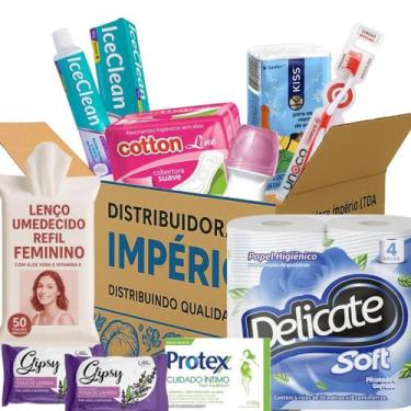 Imagem de Cesta Básica Completa Higiene Íntima Feminina 11 Itens - Império Cesta