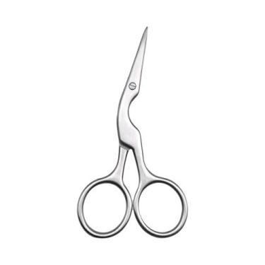 Imagem de Tesoura Profissional De Aço Inoxidável Para Aparar Pelos Faciais, Bigo